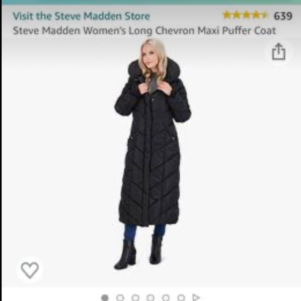 Extra long warm winter coat Steve Madden size M